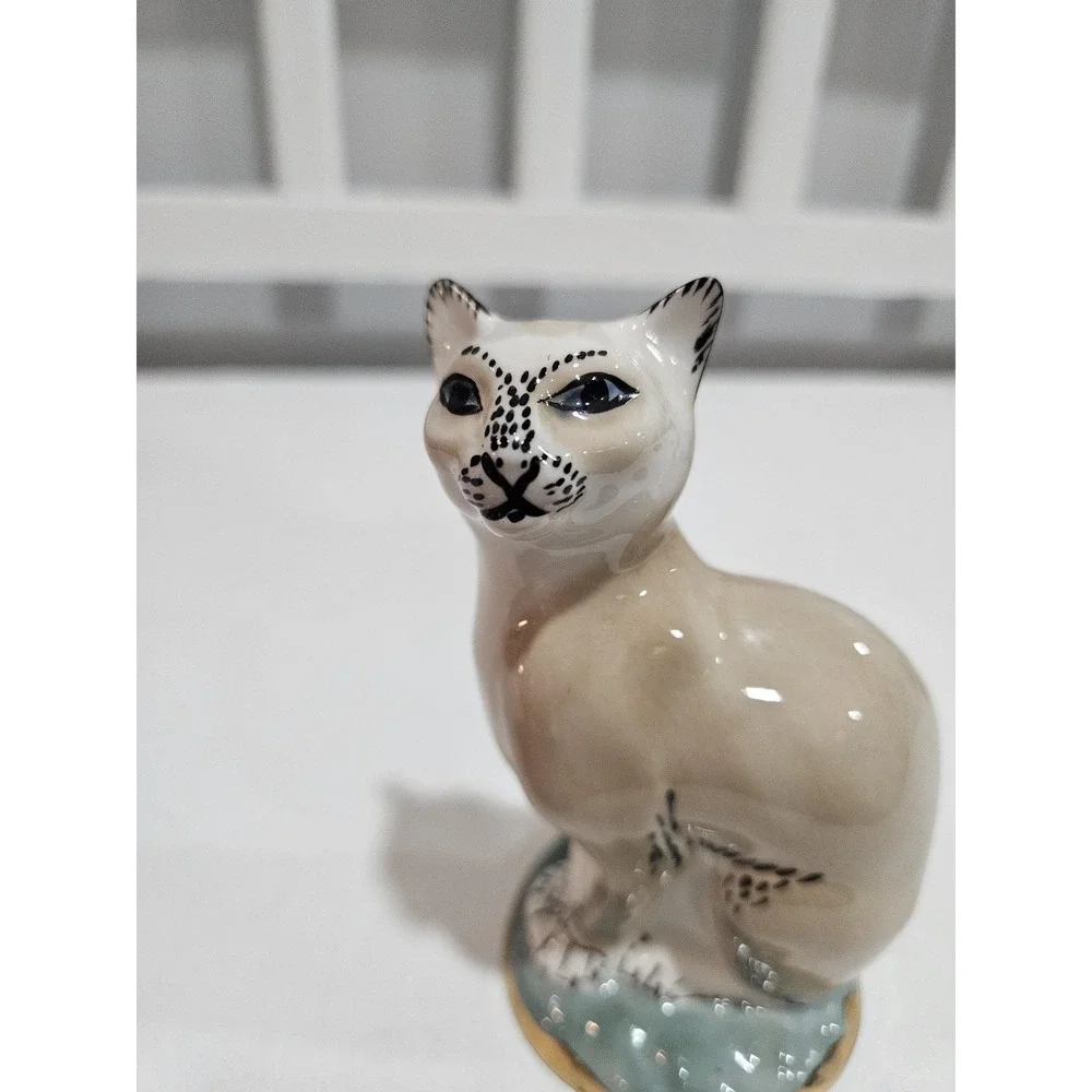 Vintage RARE Russian Fenix Kislovodsk Gorgeous Big Cat Porcelain Figurine 5